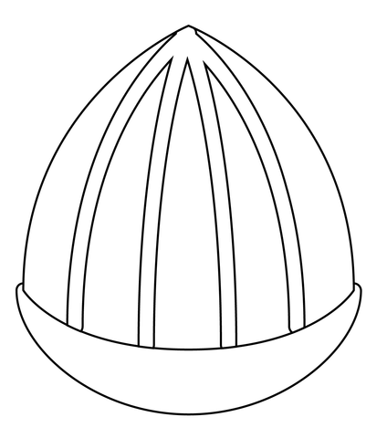 Acorn Emoji Coloring Page